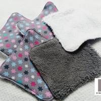 Waschlappen Waschtuch Waschlappen für Babys wiederverwendbar umweltfreundlich 5er Set Sterne grau Bild 4