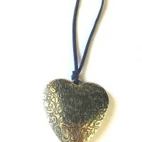 Halskette lang mit silberfarbenem Herzanhänger von Hobbyhaus Bild 1