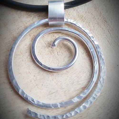 Anhänger Spirale silber,Blume Rose,Blumenanhänger silber, Anhänger, ,keltischer Schmuck,