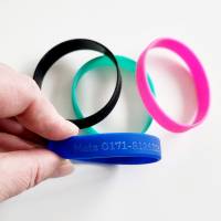 Notfall-Armband/SOS Armband aus Silikon für Kinder Bild 1