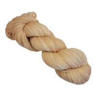 Handgefärbte Socken- und Tuchwolle mit Bambus, 4fädig, 100 g Strang, Farbe: "Camel Semisolid" Bild 1