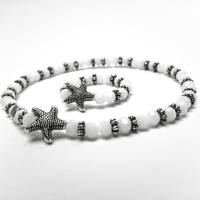 Seestern Armband aus feinen Glasperlen, Armkette in Maßanfertigung Perlenschmuck Bild 1