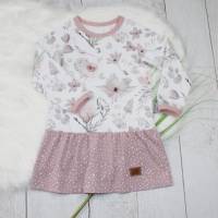 Magnolien Kleid Mädchen Mädchenkleid Blumenkleid altrosa weiß pastell Bild 1