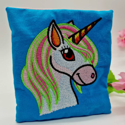 Stickdatei Einhorn Vollstick für den 10x10cm Rahmen inkl. Patch