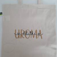 Einkaufstasche aus Bio-Baumwolle mit Oma - Mama - Mami - Uroma mit Namen - Stoffbeutel - Jutebeutel - Muttertag Bild 3