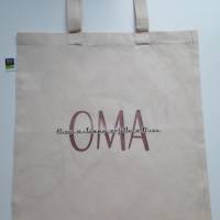 Einkaufstasche aus Bio-Baumwolle mit Oma - Mama - Mami - Uroma mit Namen - Stoffbeutel - Jutebeutel - Muttertag Bild 7
