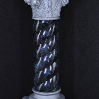 Säule Mäander Style Beistelltisch Handbemalt Marmoriert Dekosäule 100cm Griechische Antik Säule Barock Blumenständer