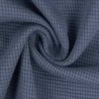 Waffelstrick Jersey / Waffeljersey / Waffelstoff, 100% Baumwolle, jeansblau Bild 1