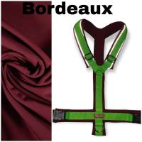 Hundegeschirr “Bordeaux-Neongrün” Bild 1