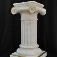 Säule Mäander Style Beistelltisch Handbemalt Marmoriert Dekosäule 70cm Griechische Antik Säule Barock Blumenständer Bild 1