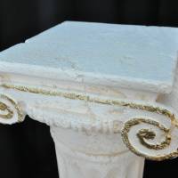 Säule Mäander Style Beistelltisch Handbemalt Marmoriert Dekosäule 70cm Griechische Antik Säule Barock Blumenständer Bild 4