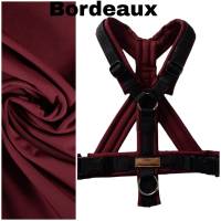 Hundegeschirr “Bordeaux-Schwarz” mit geteiltem Bruststeg Bild 1