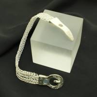 Silber-Damen-Armband mit magnetischem Gürtelverschluss Bild 1