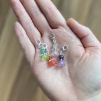 Engel & Magie - Kleine Perlenengel mit echten Eelsteinen an Karabinerhaken Bild 3