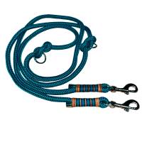 Leine Halsband Set für mittelgroße Hunde, verstellbar, petrol, ab 20 cm Halsumfang Bild 7