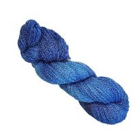 Handgefärbte Sommer-Sockenwolle, 4fach, mit Baumwolle, Farbe: Bluebird Semisolid Bild 1