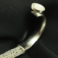 edles Silber-Damen-Armband mit leuchtendem Strass-Cabochon Bild 6