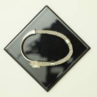 edles Silber-Damen-Armband mit leuchtendem Strass-Cabochon Bild 7