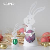 Hasen-Aufsteller, Schneidedatei zu Ostern, Eierhalter für den Osterbrunch aus Papier zum plotten, Design von senSEASONal Bild 3
