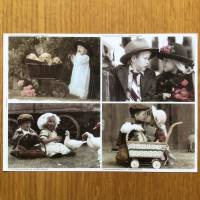 Motivpapier nostalgische Bilder zum Basteln von Karten und Geschenken, Motivgröße 11 cm x 8 cm, Nostalgiebilder Bild 1