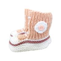 Gestrickte sportliche Babyschüchen „MiNNiS“ für die Erstlingsaustattung im Sneaker - Look Bild 1