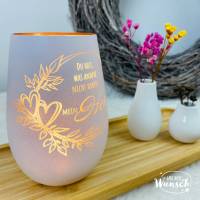 Windlicht | Geschenk zum Hochzeitstag | Geschenk zur Hochzeit  | Verlobungsgeschenk | Verlobung | Vase | Teelichthalter Bild 1