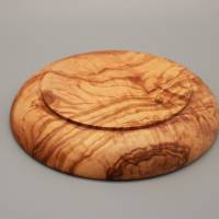Olivenholzteller | Durchmesser 17 cm |Rund | Handmade Bild 4