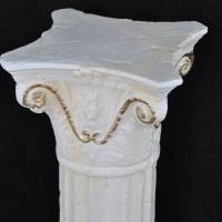 Säule Mäander Style Beistelltisch Handbemalt Marmoriert Dekosäule 83cm Griechische Antik Säule Barock Blumenständer Bild 3