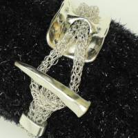 Silber-Damen-Armband mit raffiniertem, gehämmertem Verschluss - bcd manufaktur Bild 5