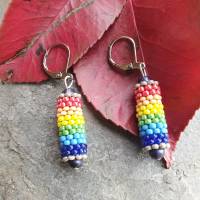 Ohrringe aus Glasperlen "Rainbow" Bild 1
