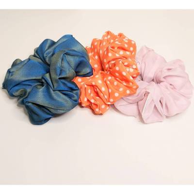 XL Scrunchies, Haargummi, Zopfband mit breitem Gummiband, als Geschenk für Frauen/Mädchen/Kinder