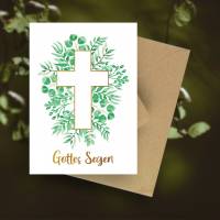 Friendly Fox Christliche Grußkarte "Gottes Segen", DIN A6 Klappkarte mit Kraftpapier Umschlag, ideal als Karte T Bild 4
