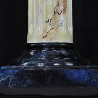 Säule Mäander Style Beistelltisch Handbemalt Marmoriert Dekosäule 60cm Griechische Antik Säule Barock Blumenständer Bild 6