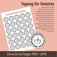 PDF Teelichtbotschaften sw Potpourri Druckvorlage pdf verschiedene Anlässe Geburtstag Danke Ostern Freundschaft Liebe Bild 5