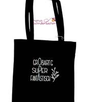 Einkaufstasche, Stoffbeutel mit Spruch für die Opas in Schwarz Bild 2