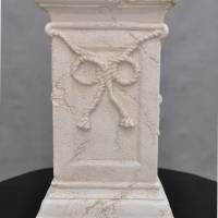 Säule Mäander Style Beistelltisch Handbemalt Marmoriert Dekosäule 45cm Griechische Antik Säule Barock Blumenständer Bild 3