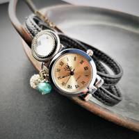 Armbanduhr mit Slider, Wickeluhr, Kunstleder, Bild 4