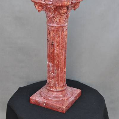 Säule Mäander Style Beistelltisch Handbemalt Marmoriert Dekosäule 60cm Griechische Antik Säule Barock Blumenständer