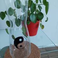 Wasserkaraffe Blume des Lebens oder YingYang Bild 2