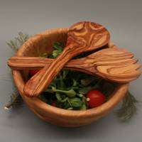 2er Set Salatbesteck | aus Olivenholz | Handmade Bild 1