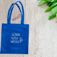 Einkaufstasche, Stofftasche mit Spruch für die Opas in Blau Bild 1