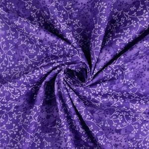 Baumwolle/Webware graphisch, floral lila Bild 2