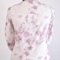 Damen Langarm T-Shirt | Pastell-Batik in Weiß/Lila | Typ-C | Bild 2