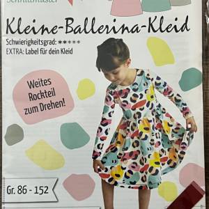 Papier-Schnittmuster Kleine-Ballerina Kleid, Größe 86-152 Bild 1