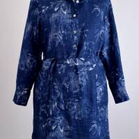 Damen Hemdblusenkleid | Jeansblau-Batik | Bild 2
