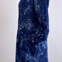 Damen Hemdblusenkleid | Jeansblau-Batik | Bild 3