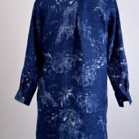 Damen Hemdblusenkleid | Jeansblau-Batik | Bild 4