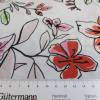 Viskose leichter Sommerstoff Blumen weiß - pink - rot(1m/10,-€) Bild 2