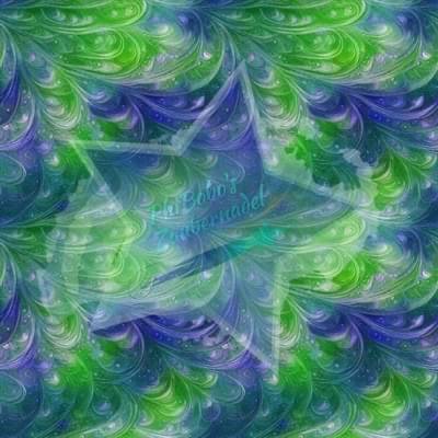 Eigenproduktion Kristallfächer blaugrün