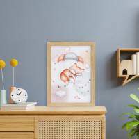 Süße Träume Poster-Set als Babyzimmer Deko I schlafendes Schäfchen, Koala, Elefant & co. I ohne Rahmen I CreativeRobin Bild 8
